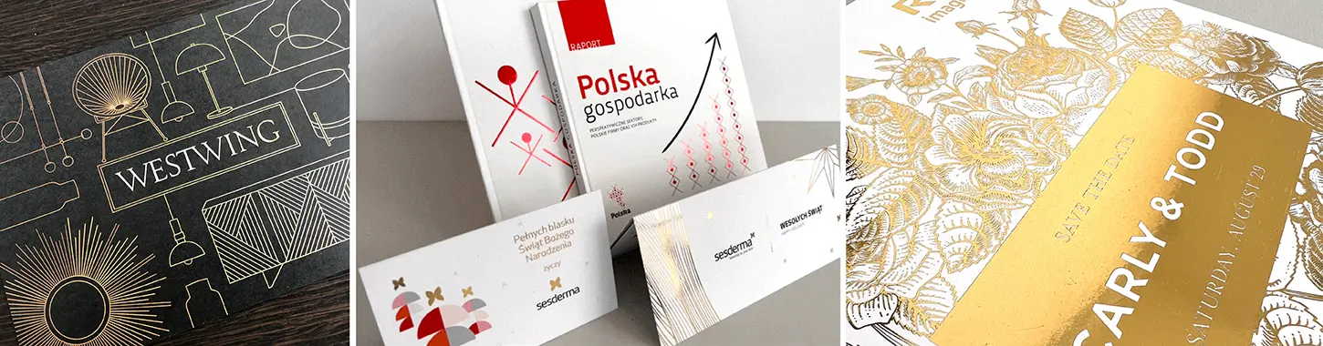 Uszlachetnienia druku – foliowanie, złocenie, hot stamping, tłoczenie – Drukarnia Warszawa Graffidea